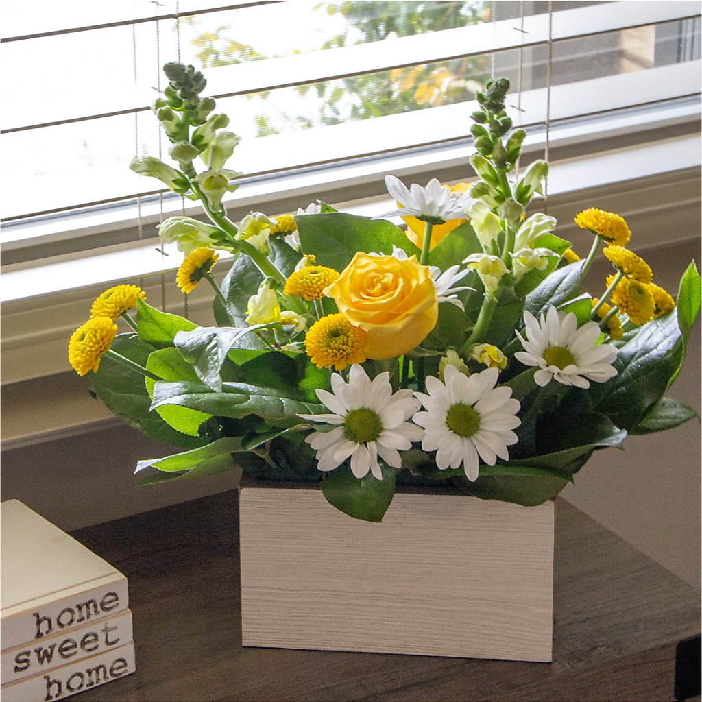 Sun Salutation Box Bouquet – Simply Gorgeous Flowers, Harvey LA