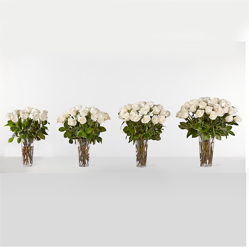 Long Stem White Rose Bouquet – Simply Gorgeous Flowers, Harvey LA