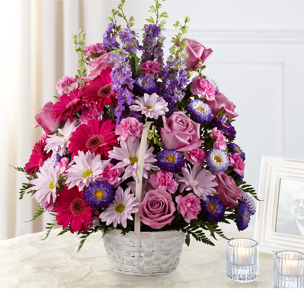 Pastel Peace Basket – Simply Gorgeous Flowers, Harvey LA