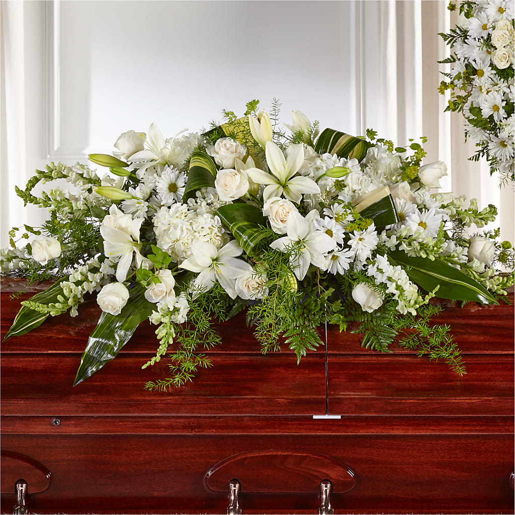 Abundance Casket Spray – Simply Gorgeous Flowers, Harvey LA