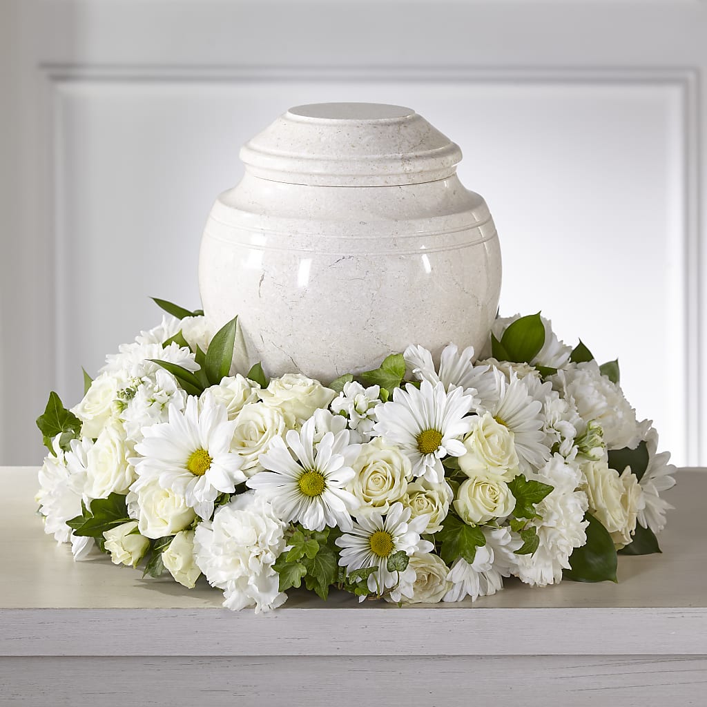 Ivory Gardens Cremation Adornment – Simply Gorgeous Flowers, Harvey LA