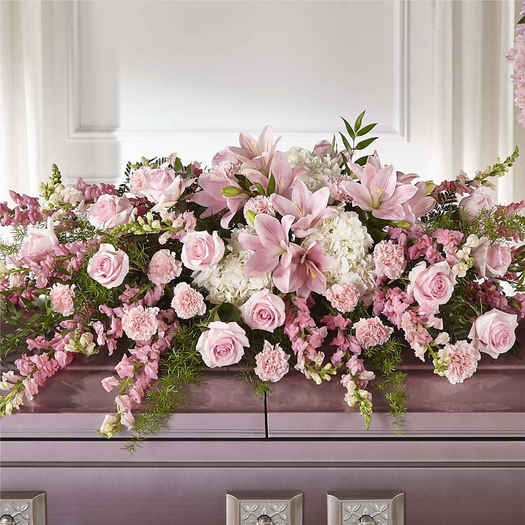 Life & Remembrance Casket Spray – Simply Gorgeous Flowers, Harvey LA