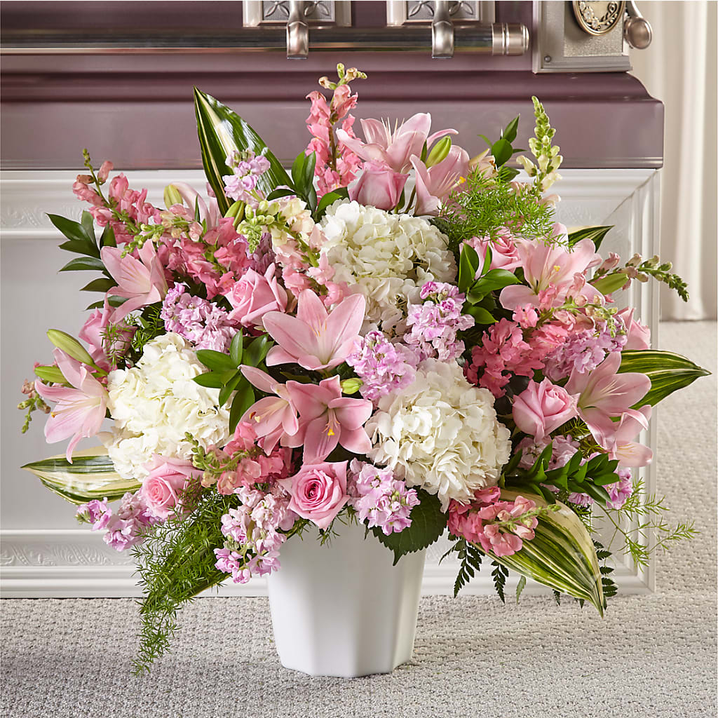 Simply Serene Floor Basket – Simply Gorgeous Flowers, Harvey LA