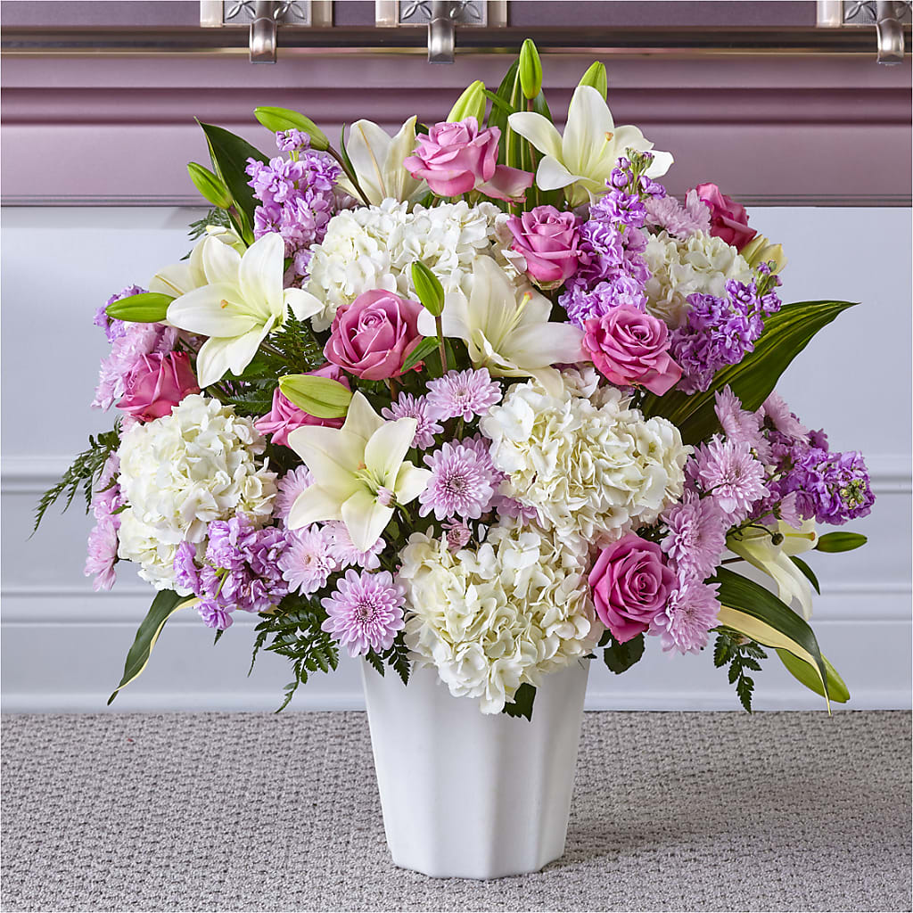 Heaven Sent Floor Basket – Simply Gorgeous Flowers, Harvey LA