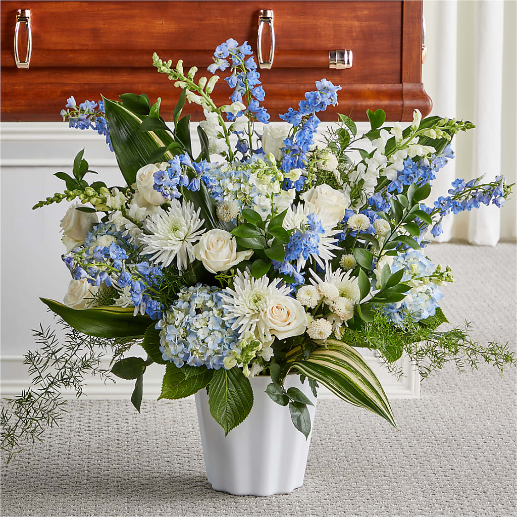 Everlasting Memories Floor Basket – Simply Gorgeous Flowers, Harvey LA
