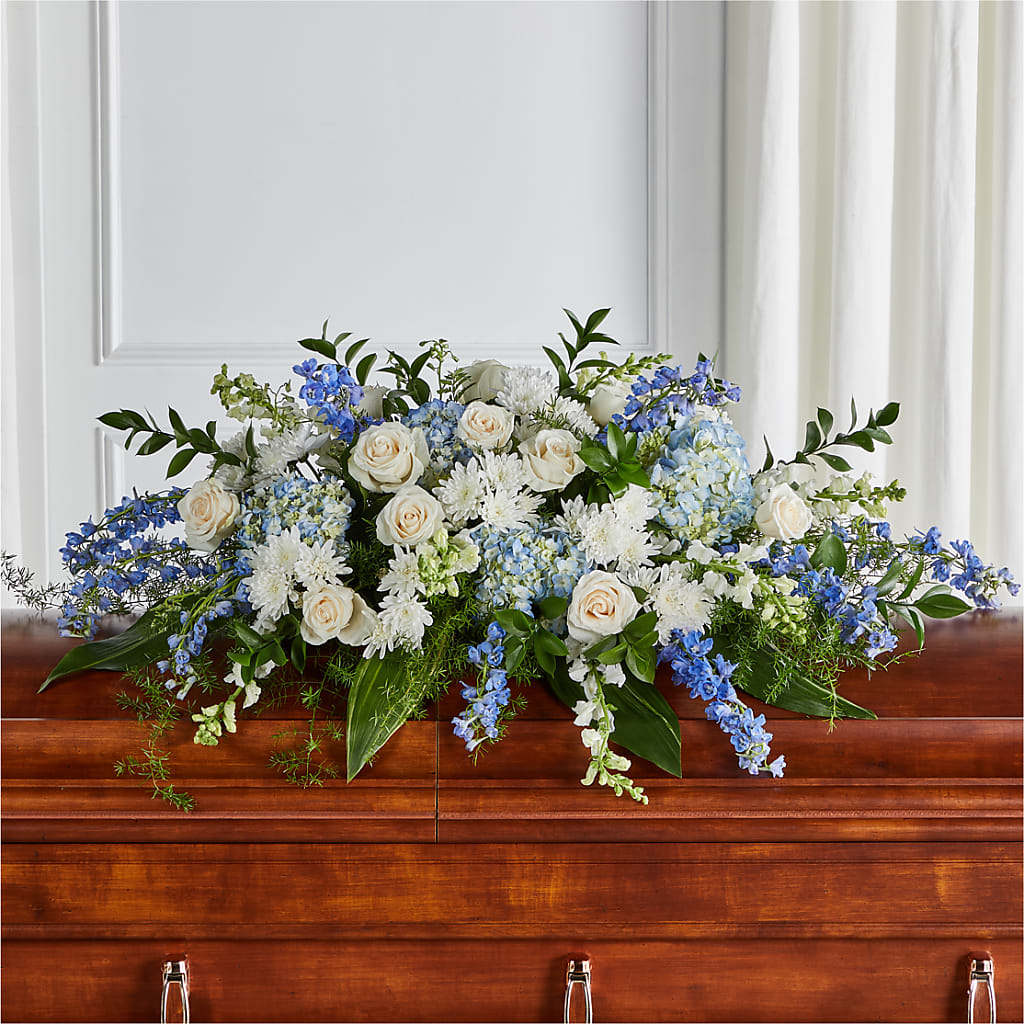 Timeless Essence Casket Spray – Simply Gorgeous Flowers, Harvey LA