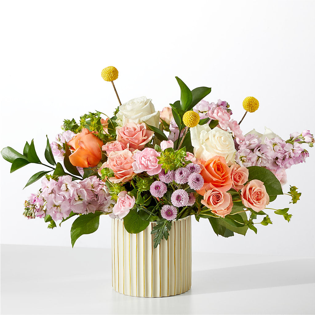 French Market Bouquet with Ivory Vase – Simply Gorgeous Flowers, Harvey LA