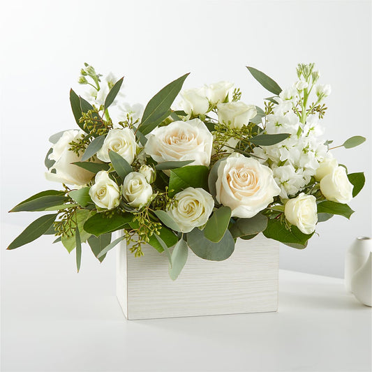 Fresh Linen Box Bouquet –  Simply Gorgeous Flowers, Harvey LA