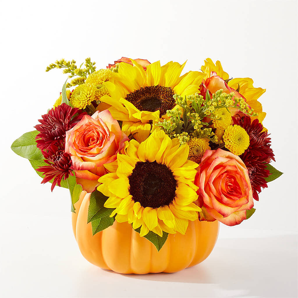 Golden Gourd Pumpkin Bouquet –  Simply Gorgeous Flowers, Harvey LA