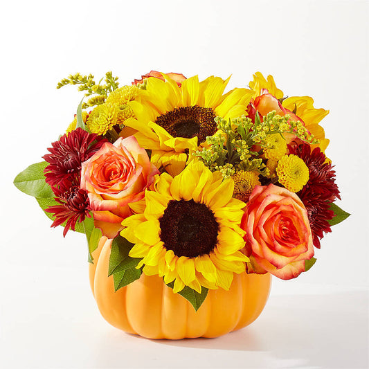Golden Gourd Pumpkin Bouquet –  Simply Gorgeous Flowers, Harvey LA