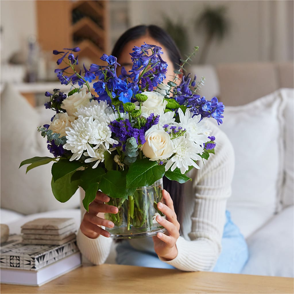 Cerulean Waves Bouquet –  Simply Gorgeous Flowers, Harvey LA