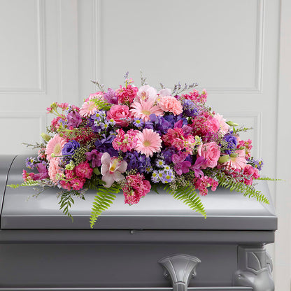 Glorious Garden Casket Spray –  Simply Gorgeous Flowers, Harvey LA