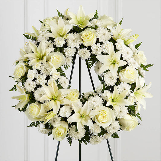 Treasured Tribute Wreath –  Simply Gorgeous Flowers, Harvey LA