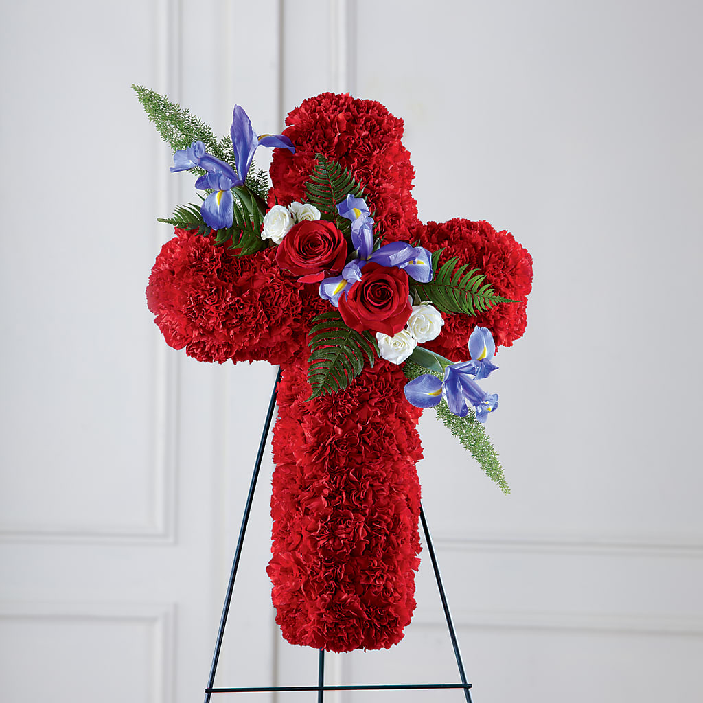 Faithful Hero Floral Cross –  Simply Gorgeous Flowers, Harvey LA