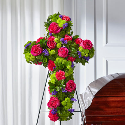 Tribute Rose Floral Cross –  Simply Gorgeous Flowers, Harvey LA