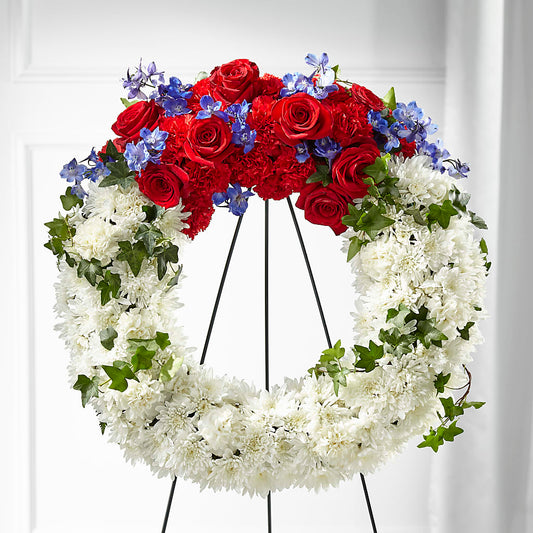 Patriotic Passion Wreath –  Simply Gorgeous Flowers, Harvey LA