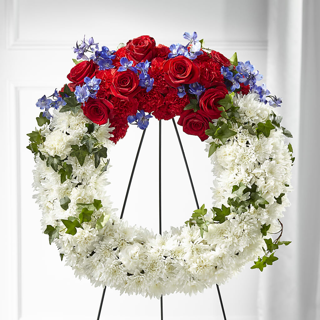 Patriotic Passion Wreath –  Simply Gorgeous Flowers, Harvey LA