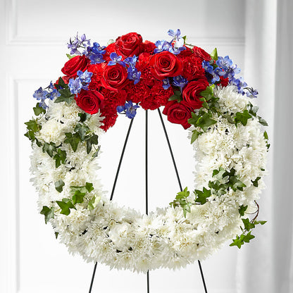Patriotic Passion Wreath –  Simply Gorgeous Flowers, Harvey LA