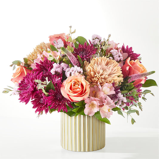 Berry Cobbler Bouquet with Ivory Vase –  Simply Gorgeous Flowers, Harvey LA