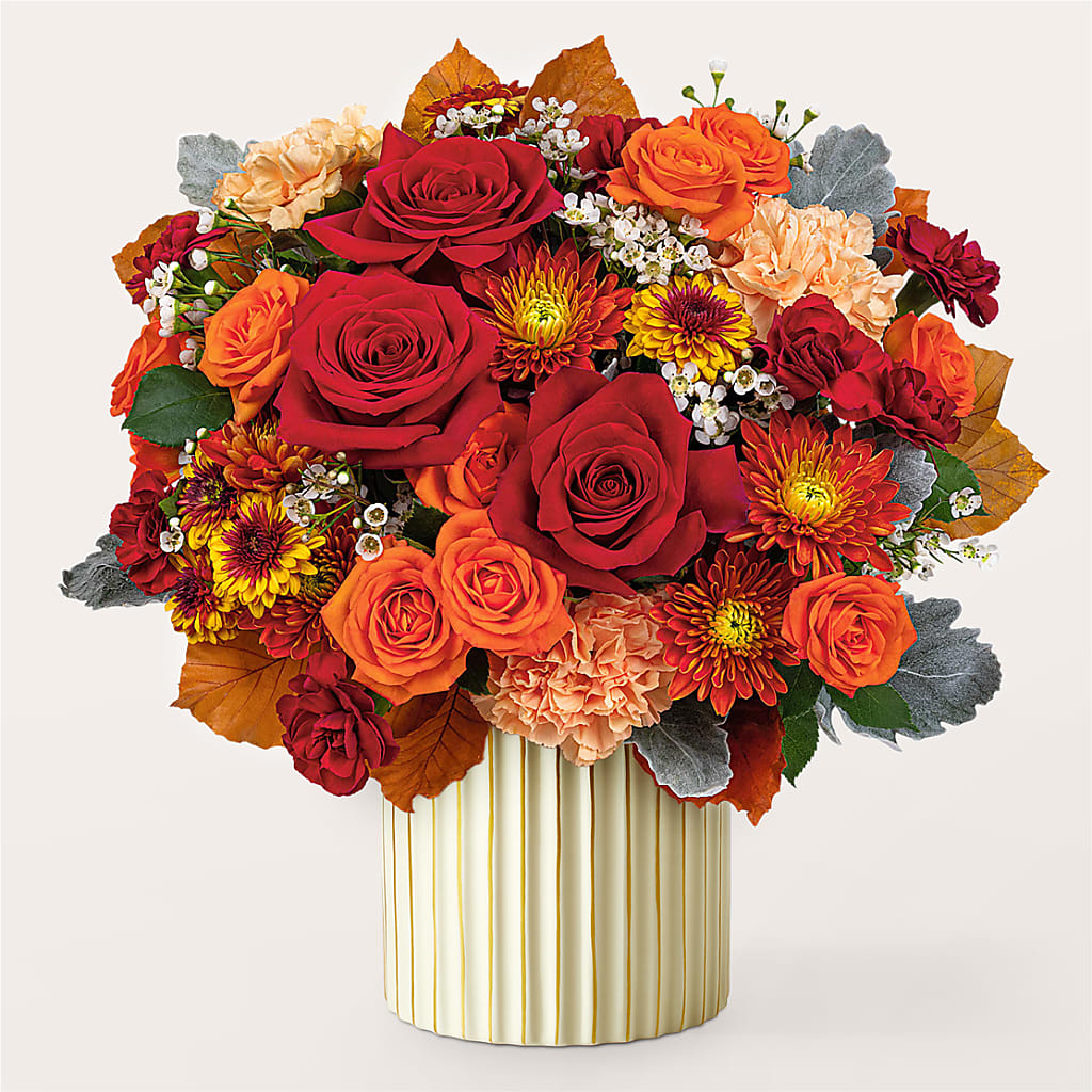 Merlot Bouquet with Ivory Vase –  Simply Gorgeous Flowers, Harvey LA