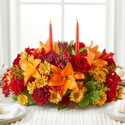Autumn's Embrace Centerpiece –  Simply Gorgeous Flowers, Harvey LA